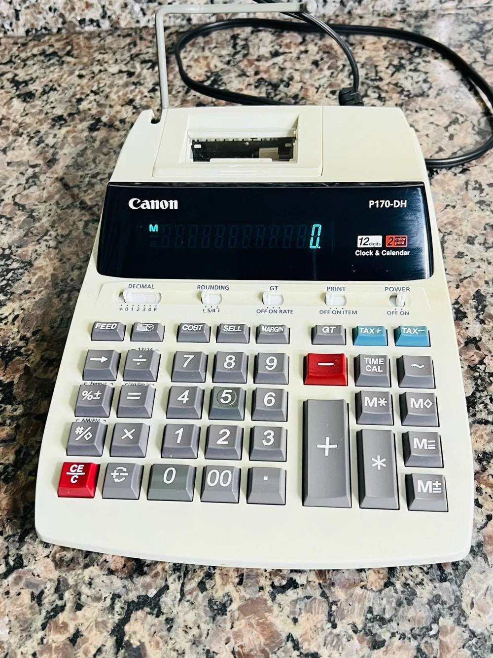 Canon P170-DH Printing Calculator Adding Machine **FOR PARTS